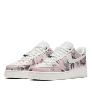 nike air force 1 womens pink & white flowers